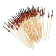 thumbnail image 1 of Uxcell Bamboo Cocktail Toothpicks Red Pearl Bead Drink Picks Skewer 100Pack Black Sticks, 1 of 8