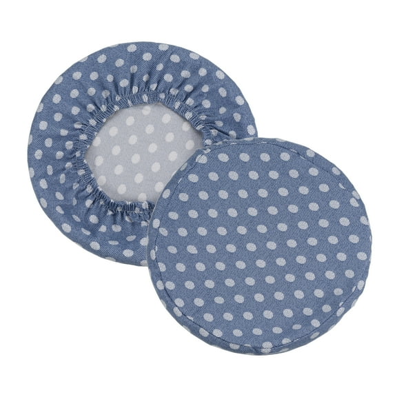 Uxcell Bar Stool Cover, 2 Pack Stool Cushion Cover for 12"-14" Chair, Blue White