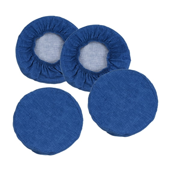 Uxcell Bar Stool Cover, 4 Pack Stool Cushion Cover for 12"-14" Chair, Dark Blue