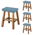 thumbnail image 1 of Uxcell Bar Stool Cover Rectangle, Stretch Washable Saddle Counter Vanity Barstool Slipcover Seat Cushion Protector with Elastic Band for Wooden Metal Bench Chair(Gray Blue, 4Pcs), 1 of 6