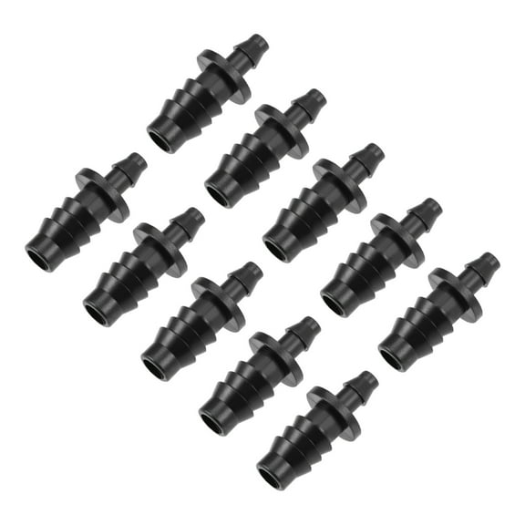 Uxcell Barb Drip Pipe Connector 4mm and 8mm Inner Diameter Hose Fitting for Garden Irrigation System, Plastic 40pcs