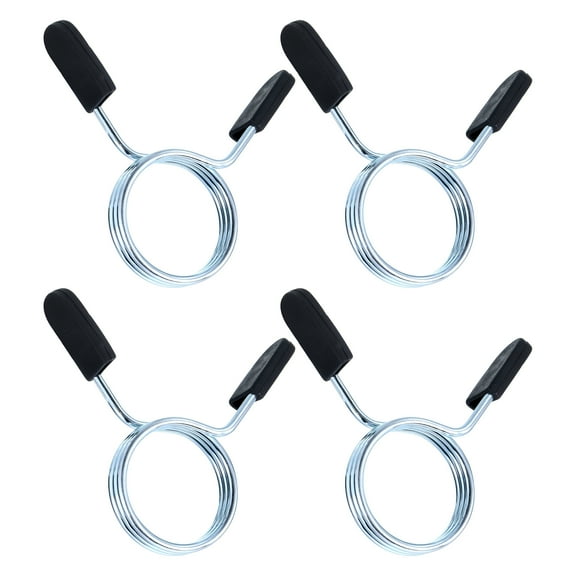 Uxcell Barbell Spring Clip, 2-inch Barbell Clamps Spring Lock Collars Fitness Equipment for Strength Training, 4Pcs