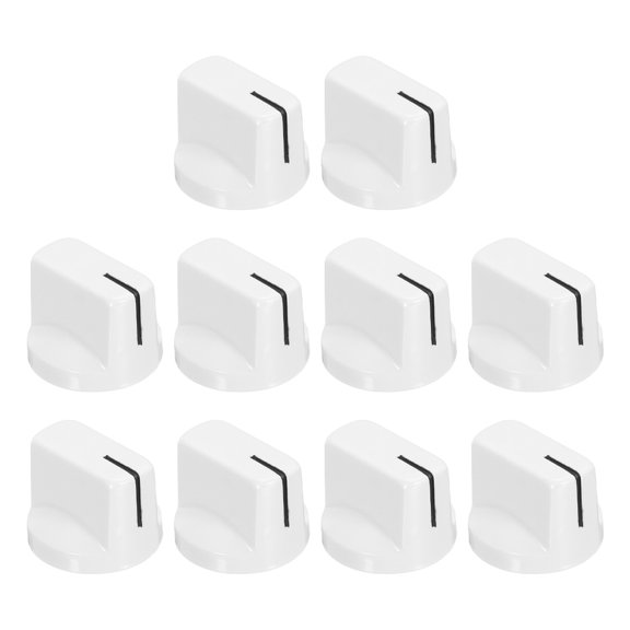 Uxcell Bargains 10Pcs 6.4mm Shaft Hole Guitar Ampere Effect Pedal Knobs Pointer Control Knobs with Set Screw Porcelain White