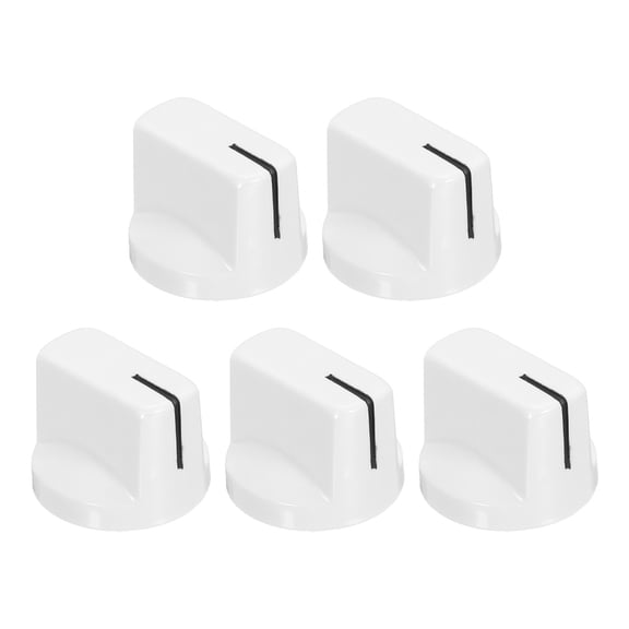 Uxcell Bargains 5Pcs 6.4mm Shaft Hole Guitar Ampere Effect Pedal Knobs Pointer Control Knobs with Set Screw Porcelain White