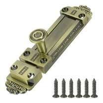 Uxcell Barrel Bolt Latch, Vintage Sliding Lock with Mounting Screws for Wooden Door Barn Fence Shed Window Green Bronze 4 Inch