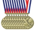 thumbnail image 1 of Uxcell Baseball Games Cap Award Medals with Ribbons, Winner Medals Prizes for Competitions Sports Party Gold, 1 of 7