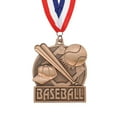 thumbnail image 1 of Uxcell Baseball Games Court Award Medals with Ribbons, Winner Medals Prizes for Competitions Sports Copper, 1 of 7