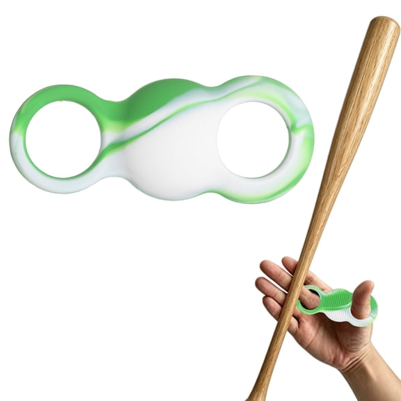 Uxcell Baseball Thumb Guard, Training Batting Aid Silicone Bat Thumb Guards for Shock Absorption Prevention Anti-Slip Training Grip, Green-white - Fitting for (Baseball/Softball)
