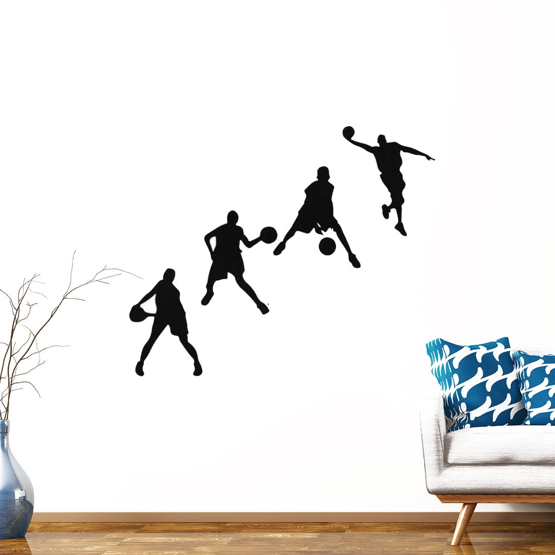 Uxcell Basketball Pattern Removable Peel and Stick Wall Decals Sticker ...