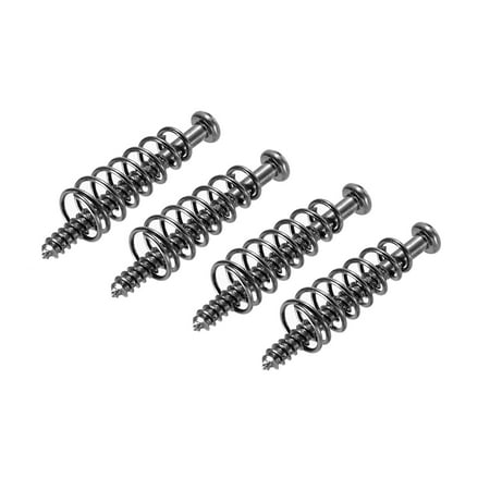Uxcell Bass Guitar Pickguard Mounting Screws with Spring M2.5x26mm Bass Pickup Ring Mounting Screws Black 4 Pack