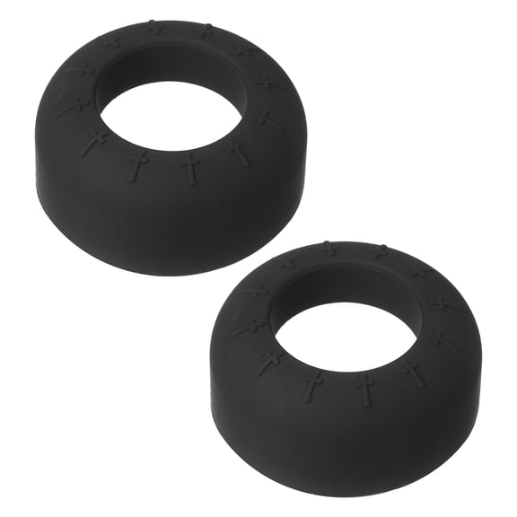 Uxcell Bat Grip Choke Up Ring, Pressure Baseball Rings Bat Knob Soft Silicone Grip Rings Improve Swing and Increase Control 2Pcs & Black - Fit for (Baseball/Softball/Teeball)