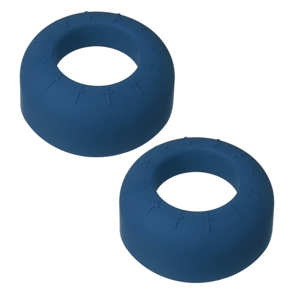 Uxcell Bat Grip Choke Up Ring, Pressure Baseball Rings Bat Knob Soft Silicone Grip Rings Improve Swing and Increase Control 2Pcs & Dark blue - Fit for (Baseball/Softball/Teeball)