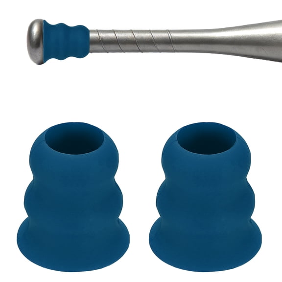 Uxcell Bat Taper, Bat Knob Taper Softball Grip Silicone Non-slip Ergonomic Enhanced Grip Easy Installation 2Pcs & Dark Blue - Fit for (Most Softball Bats/Baseball)