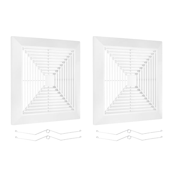 Uxcell Bathroom Exhaust Fan Cover, ABS Plastic Fan Grille Air Conditioning Vent Cover White 14 x 14 Inch