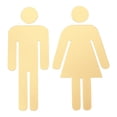 thumbnail image 1 of Uxcell Bathroom Sign, Acrylic Restroom Men's and Women's Gender Sign, Golden 1 Set, 1 of 6