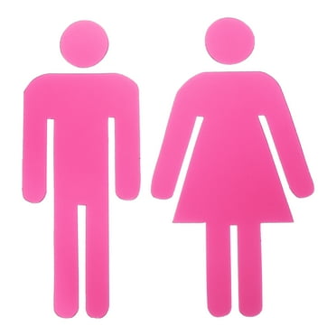 Men and Women Restroom Signs Pictogram Acrylic Self Adhesive Back ...