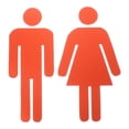 thumbnail image 1 of Uxcell Bathroom Sign, Acrylic Restroom Men's and Women's Gender Sign, Red 1 Set, 1 of 6