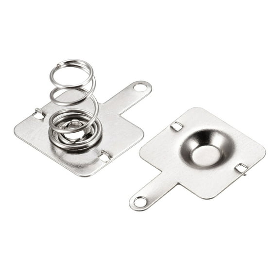 Uxcell Battery Spring Plate AA Battery Positive Negative Conversion Spring Contact Nickel Plate 13.5mmx11.5mm 10 Set