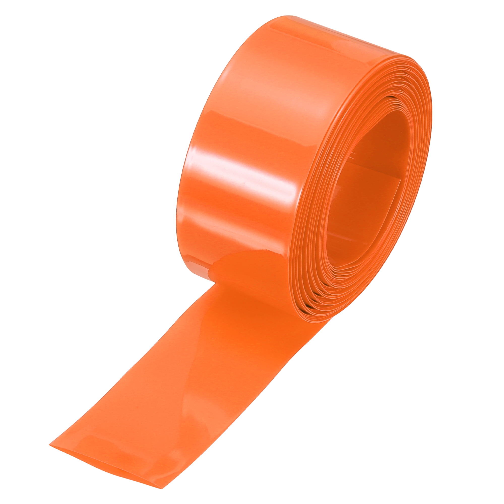 Uxcell Battery Wrap 30mm Flat 21ft Heat Shrink Tube Wraps Orange ...