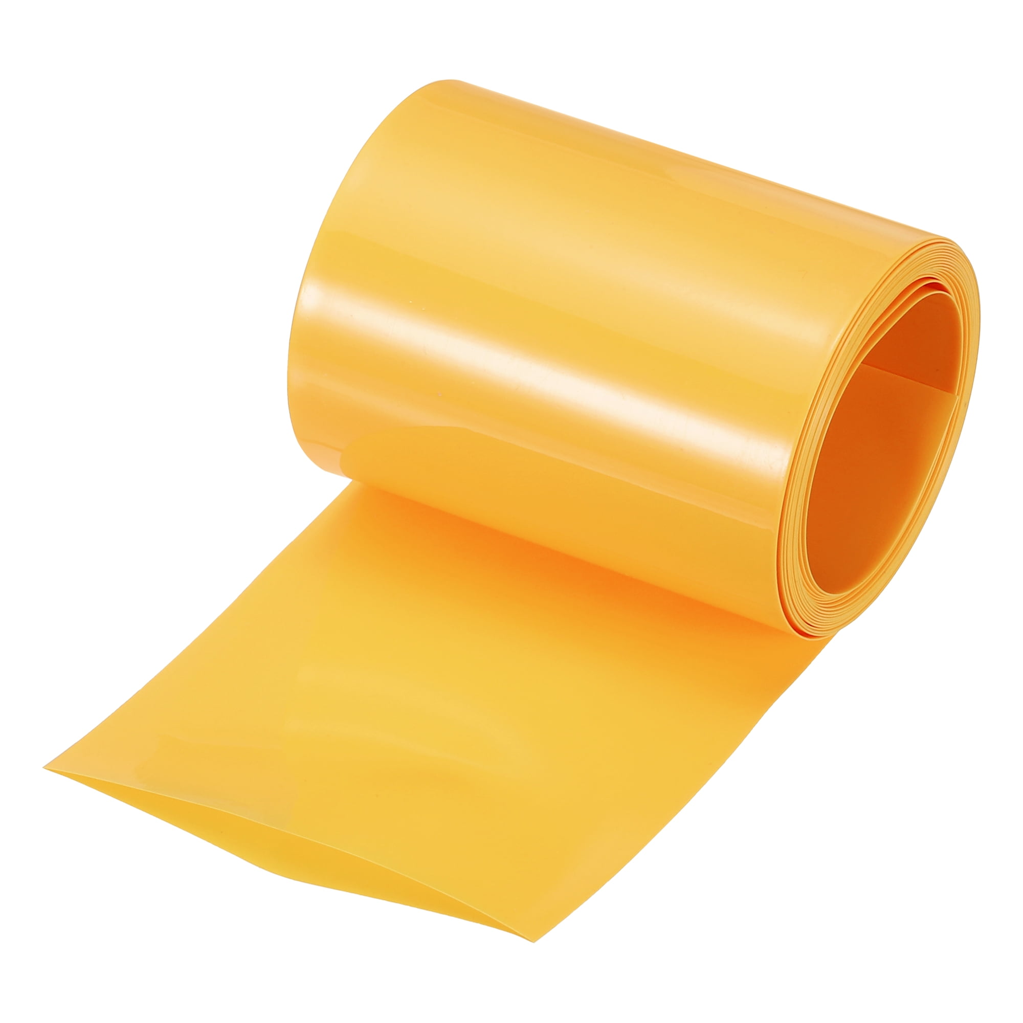 Uxcell Battery Wrap 75mm Flat 8ft Heat Shrink Tube Wraps Yellow ...
