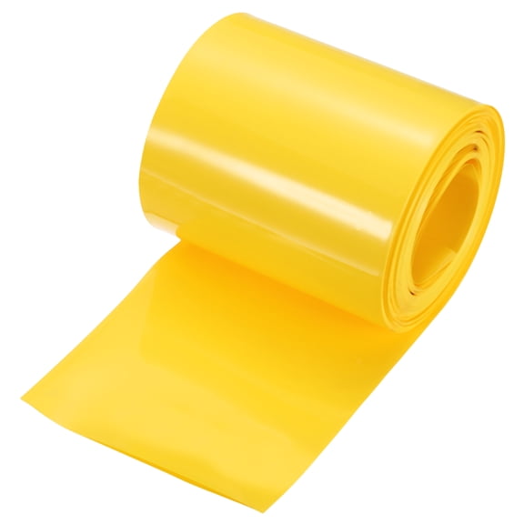 Uxcell Battery Wrap 85mm Flat 26 ft Heat Shrink Tube Wraps Yellow