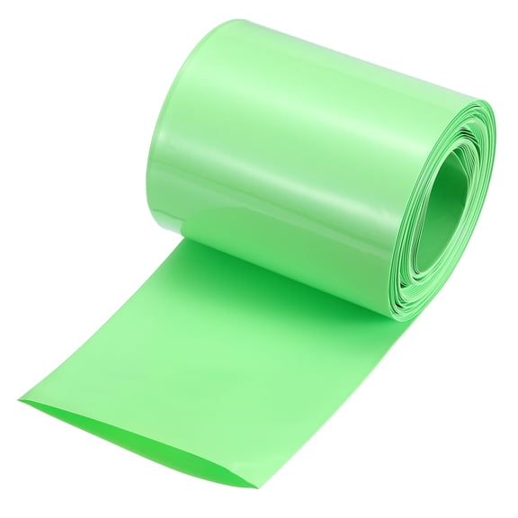 Uxcell Battery Wrap, 95mm Flat 33ft Heat Shrink Tube Wraps Light Green