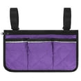 thumbnail image 1 of Uxcell Beach Chair Armrest Bag [1-Pack] - Waterproof Polyester Adjustable Straps Reflective Strip Beach [Purple], 1 of 6