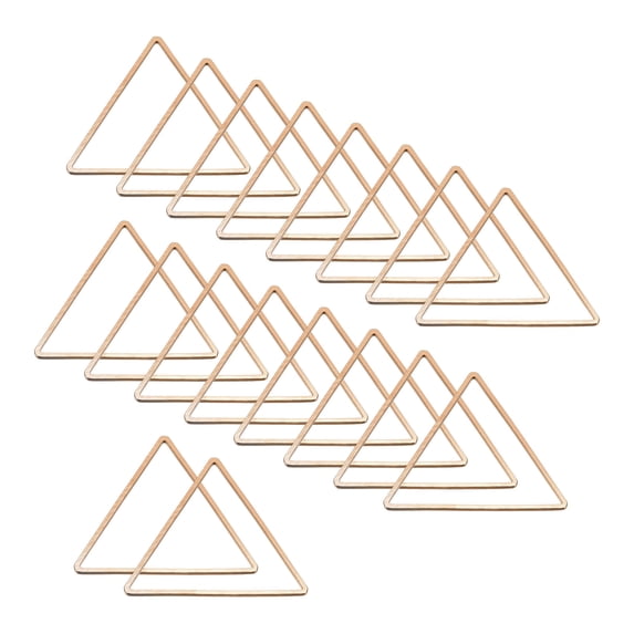 Uxcell Beading Hoop Earrings, 60Pcs Triangle Hoop Earring for DIY Crafts Jewelry Making(29mm, Rose Gold)