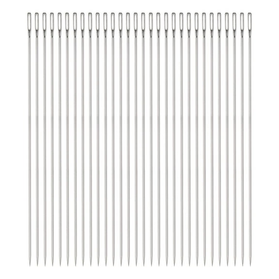 Uxcell Beading Needles 1.6mm Dia Long Straight Sewing Needles 6Inch 30 Pack