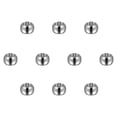 thumbnail image 1 of Uxcell Beads 4mm Stainless Steel 2.5mm Hole Dia Bead for DIY Crafts, Silver Tone 10 Pack, 1 of 6