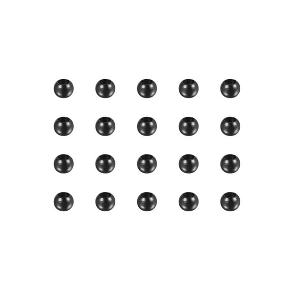 Uxcell Beads 4mm Stainless Steel 2mm Hole Dia Bead for DIY Crafts, Black 20 Pack