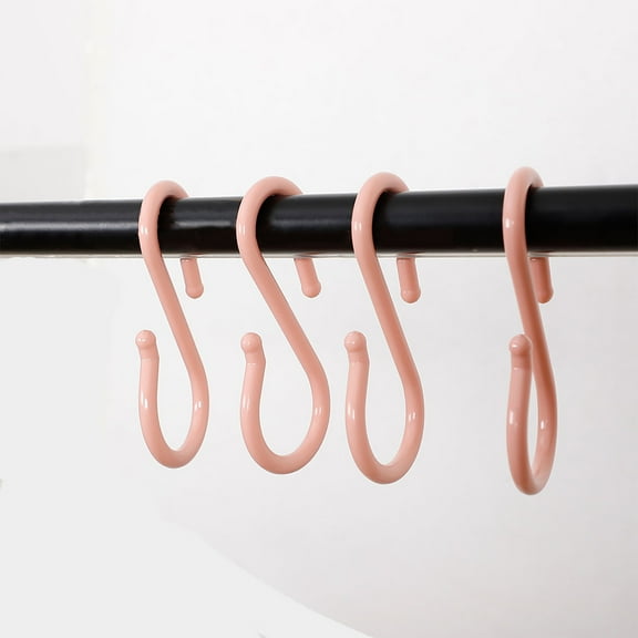 Uxcell Bedroom Kitchen Closet Plastic Hangers Pink S Shape Hooks 24 Pack