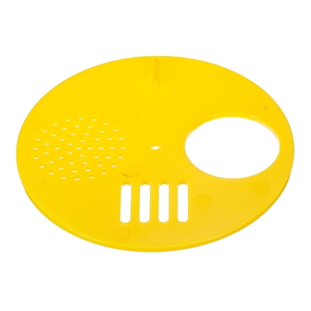 Uxcell Beehive Box Entrance Gate, 125mm Plastic Round Rotatable Bee Nest Door Disc Yellow
