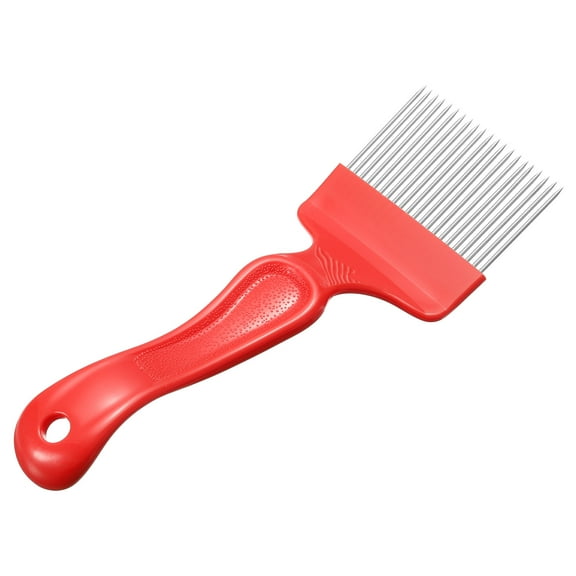 Uxcell Beekeeping Uncapping Fork, 21 Tin Needle with Red Plastic Handle Beekeeping Tool