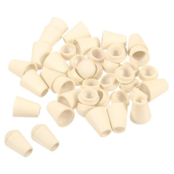 Uxcell Bell End Stopper, Cord Rope Lock for Drawstring Bag, Cream 20 Pack