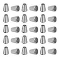 thumbnail image 1 of Uxcell Bell Stopper Conical Cord Ends, 30 Pack Zinc Alloy Cord Rope Fastener Lock Clip for Bags, Bright Silver Tone, 1 of 4