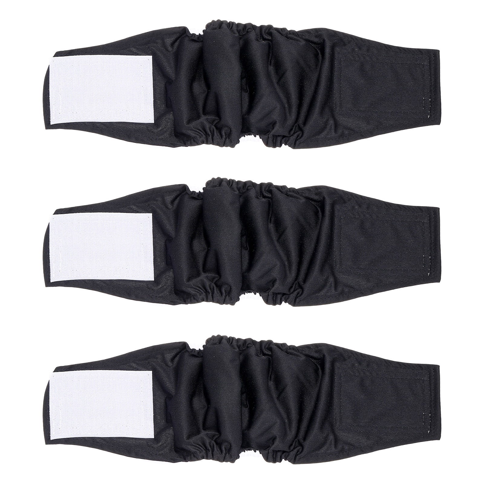 Uxcell Belly Bands for Male Dogs, Reusable Washable Dog Diapers High Absorbing Wrap Diapers, (3Pcs, XL, Black), Intended for Male Small Doggie/Puppies Training