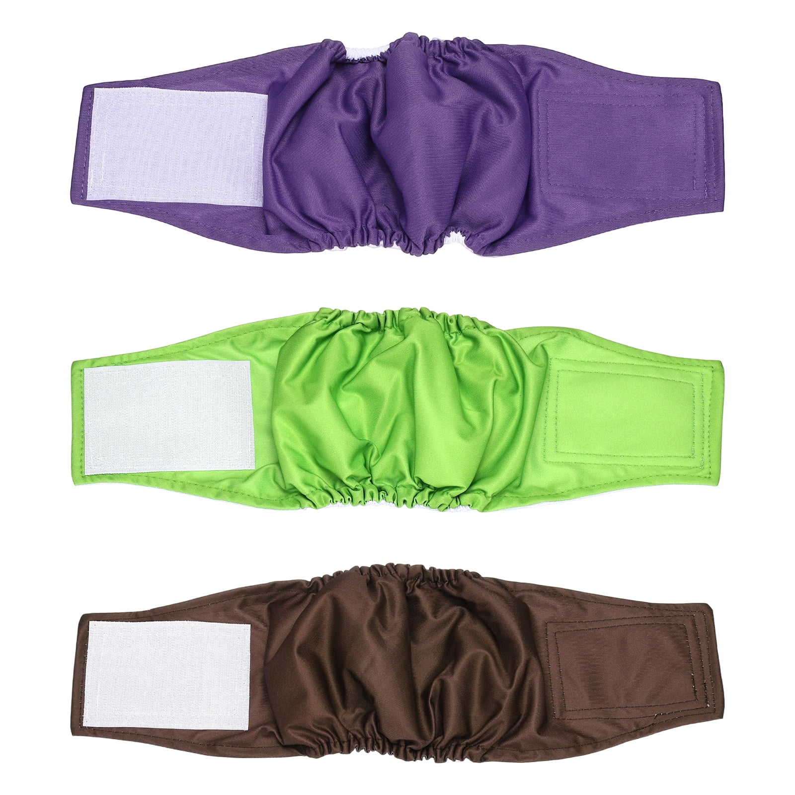 Uxcell Belly Bands for Male Dogs, Reusable Washable Dog Diapers High Absorbing Wrap Diapers, (3Pcs, XL, Green, Purple, Coffee), Intended for Male Small Doggie/Puppies Training