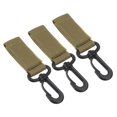 thumbnail image 1 of Uxcell Belt Keeper Key Ring, 3 pack Nylon Webbing Strap Key Chain Rotate Hook, Khaki, 1 of 6