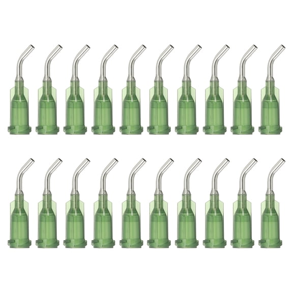 Uxcell Bent Blunt Tip Dispensing Needles, 200 Pcs 0.5 Inch 14G Industrial Liquid Dispenser Needle with Lure Lock