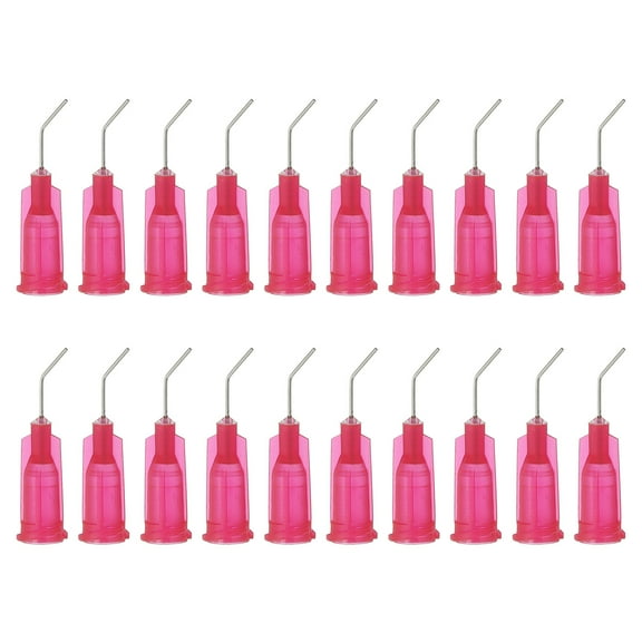 Uxcell Bent Blunt Tip Dispensing Needles, 200 Pcs 0.5 Inch 25G Industrial Liquid Dispenser Needle with Lure Lock