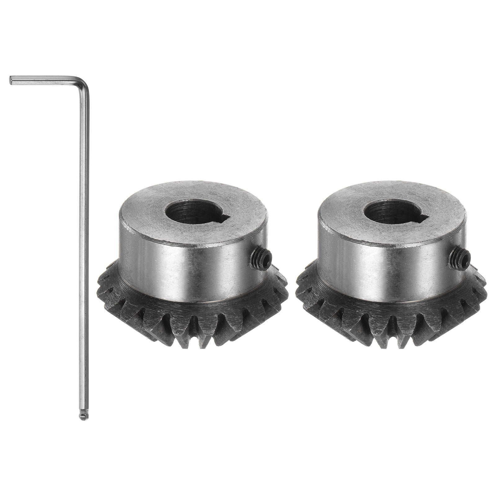 Uxcell Bevel Gear 2M 20 Teeth 12mm Shaft Hole Tapered Pinion Gear with 4mm Keyway 2 Pack