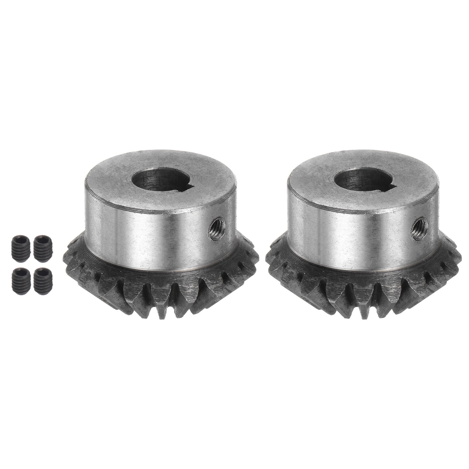 Uxcell Bevel Gears 2M 20 Teeth 17mm Hole Tapered Bevel Pinion Gear, 5mm Keyway 2 Pack