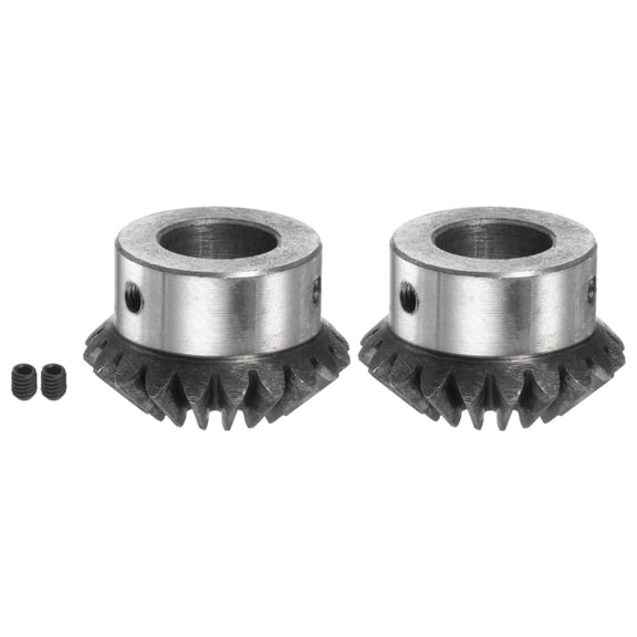 Uxcell Bevel Gears 2M 20 Teeth 18mm Hole Tapered Bevel Pinion Gear, 6mm Keyway 2 Pack