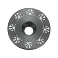thumbnail image 1 of Uxcell Bicycle Headset Stem Top Cap 1-1/4" OD Snowflake Pattern, Light Gold, 1 of 6