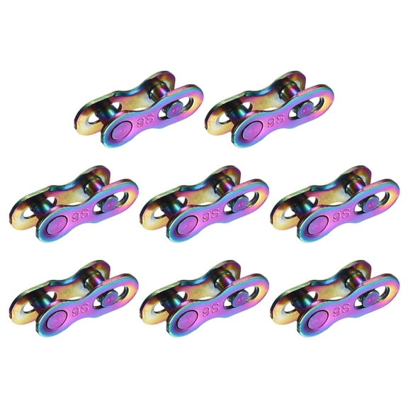 Uxcell Bicycle Missing Link, 9 Speed Reusable Bike Chain Master Quick Link Bicycle Chain Replacement Kit Coupling 8Pairs & Colorful - Fitting For(Mountain/Road/Racing Bikes)
