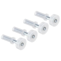 Uxcell 3/8'' Dia Stainless Steel Plastic Bifold Door Hardware Bi-Fold Door Top Guide Wheel Silver 4 Pcs