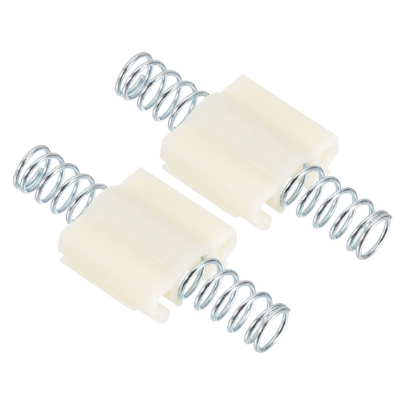 Uxcell Bifold Door Hardware, Bi-Fold Door Slide Guide Top Long Spring Bifold Closet Door Hardware Repair Part Kit for Folding Closet Sliding Door, White  2Pcs