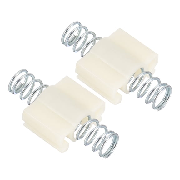 Uxcell Bifold Door Hardware, Bi-Fold Door Slide Guide Top Short Spring Bifold Closet Door Hardware Repair Part Kit for Folding Closet Sliding Door, White 2Pcs