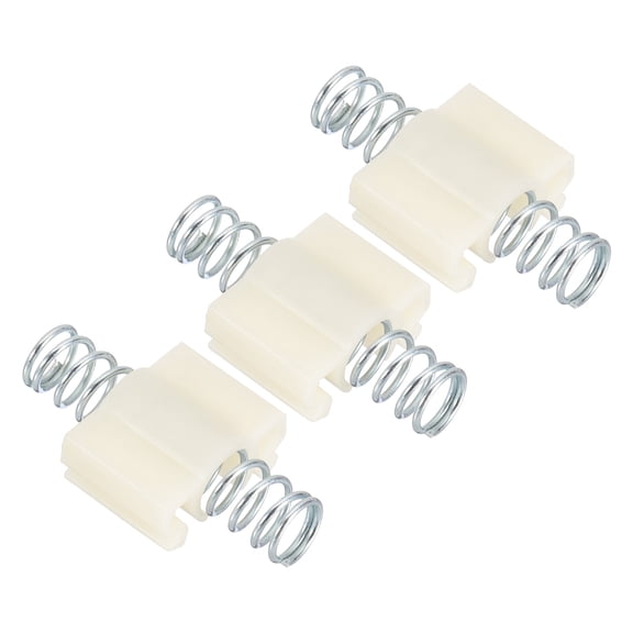 Uxcell Bifold Door Hardware, Bi-Fold Door Slide Guide Top Short Spring Bifold Closet Door Hardware Repair Part Kit for Folding Closet Sliding Door, White  3Pcs